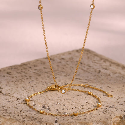 Simple Slim Gold Chain Necklace or Bracelet