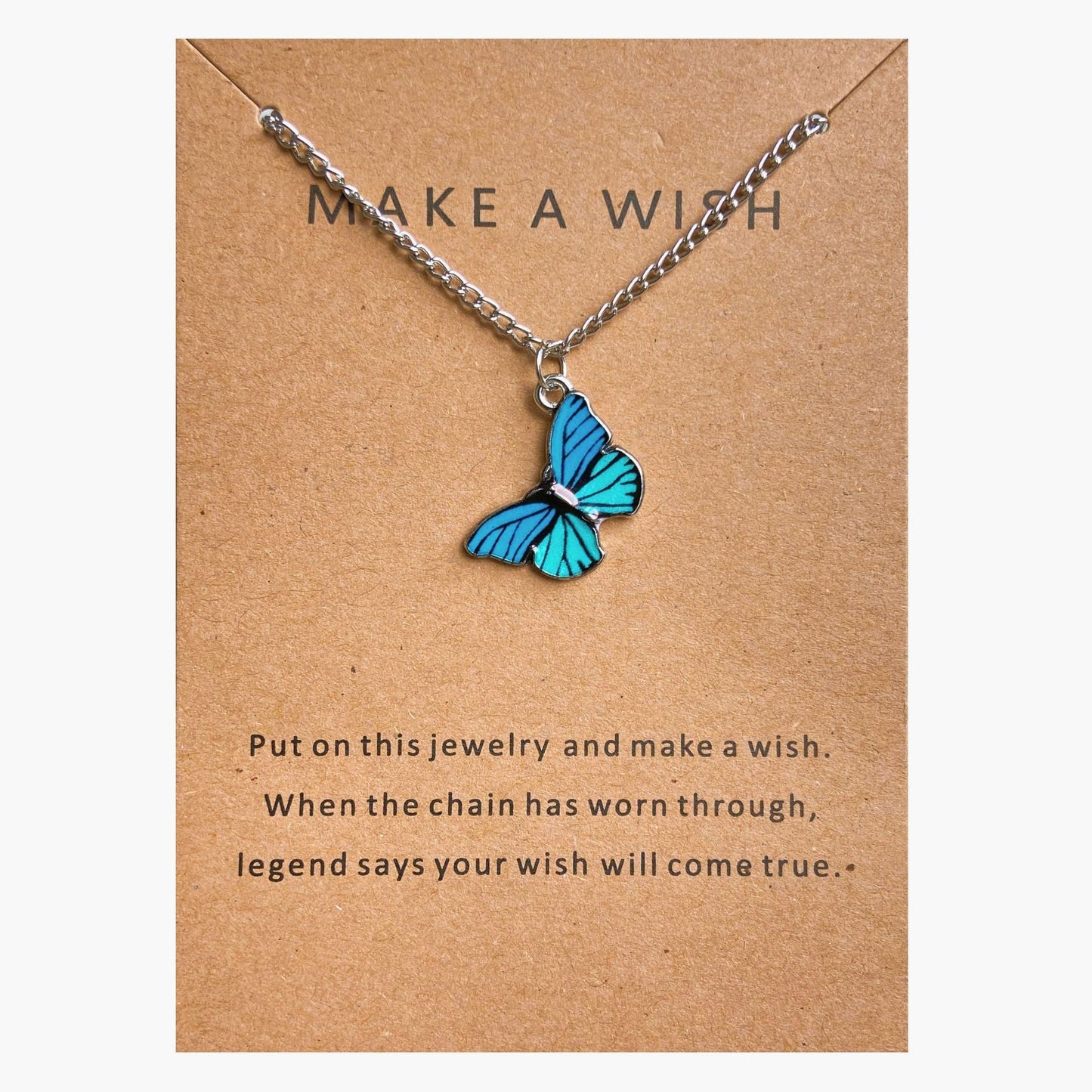 Coloured Butterfly Necklaces, 2Pc & 1Pc