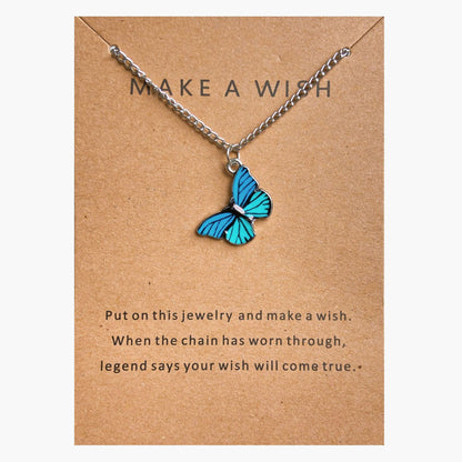 Coloured Butterfly Necklaces, 2Pc & 1Pc