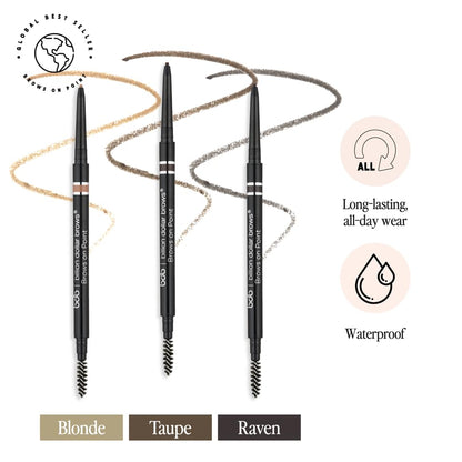 BDB Brows On Point Micro Brow Pencil – Precision Tip & Spoolie, Waterproof, 2-Pack