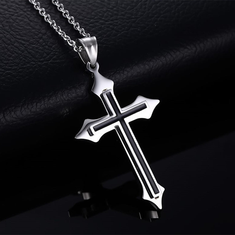 Stainless Steel Cross Pendant Necklace