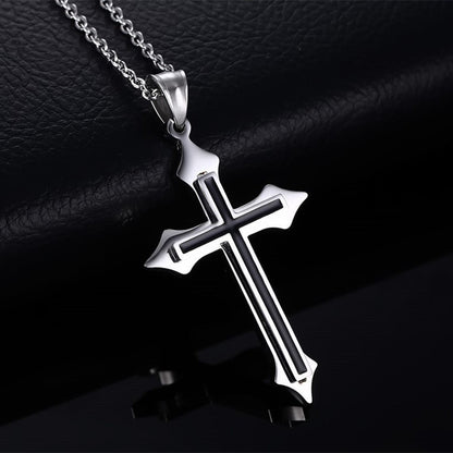 Stainless Steel Cross Pendant Necklace