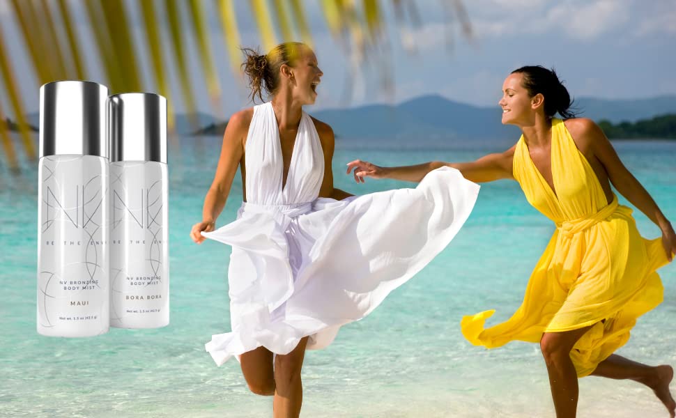 BE THE ENVY NV Bronzing Body Mist Maui – Buildable Coverage & Airbrush Finish | 2-Can Set