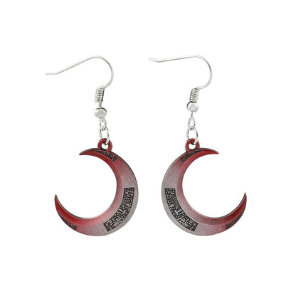 Moon Knight Pendant Necklace & Earrings