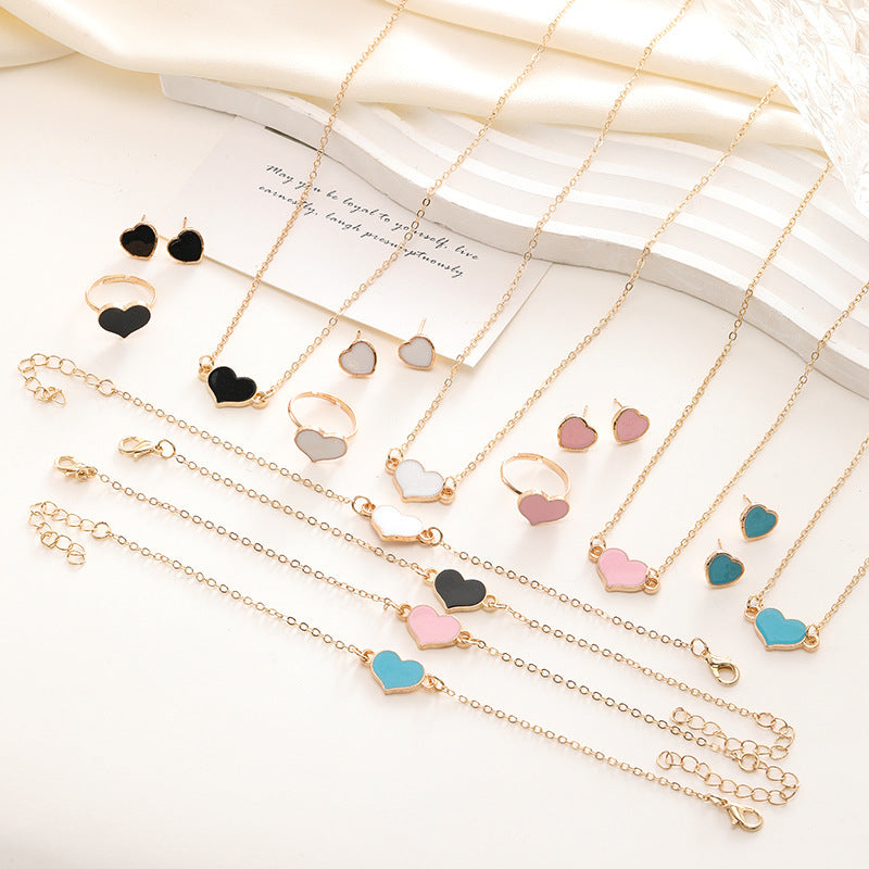 Love Heart Jewellery Women's Set