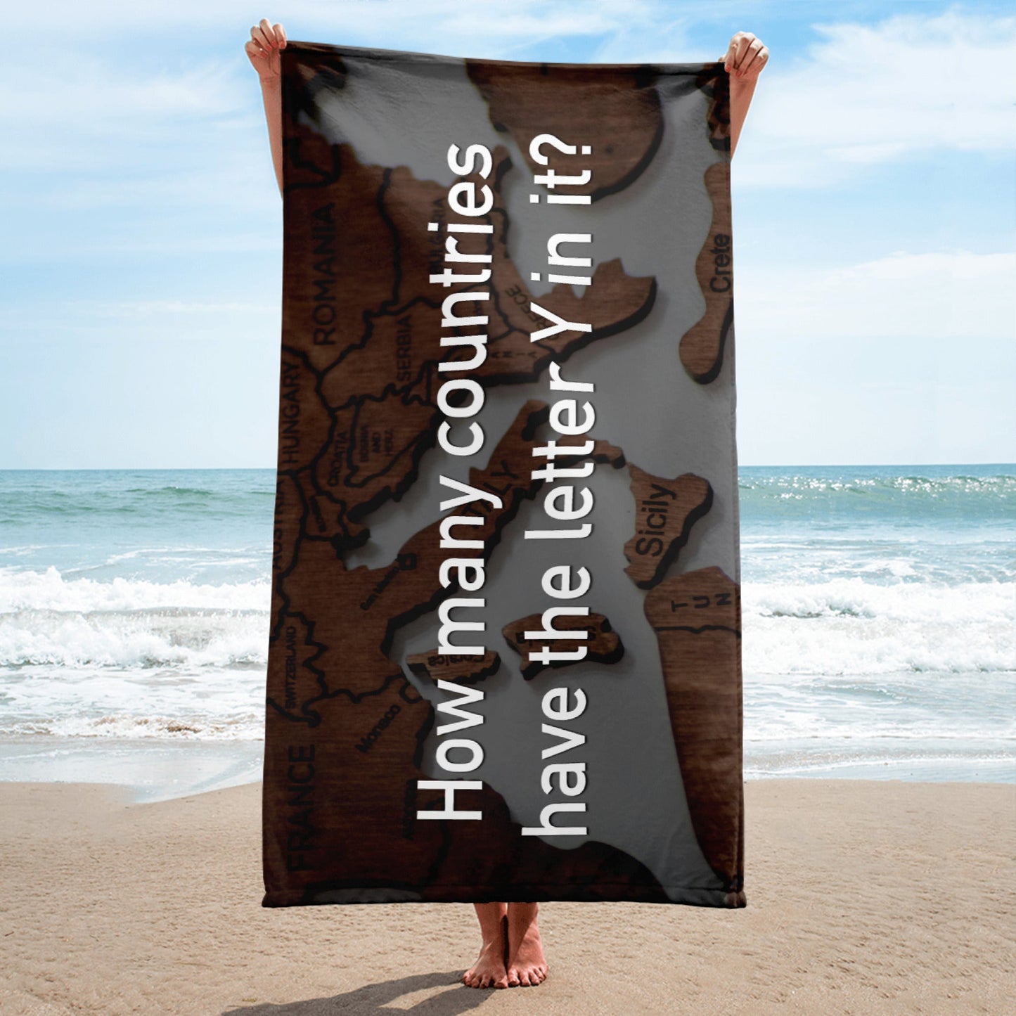 How Many Countries Have The Letter Y In It - Beach Towel