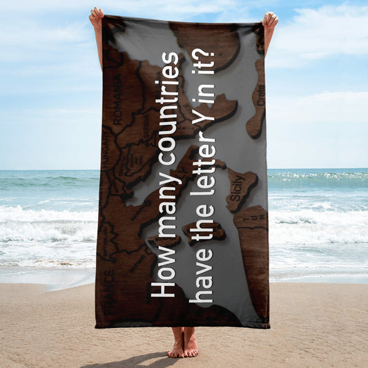How Many Countries Have The Letter Y In It - Beach Towel