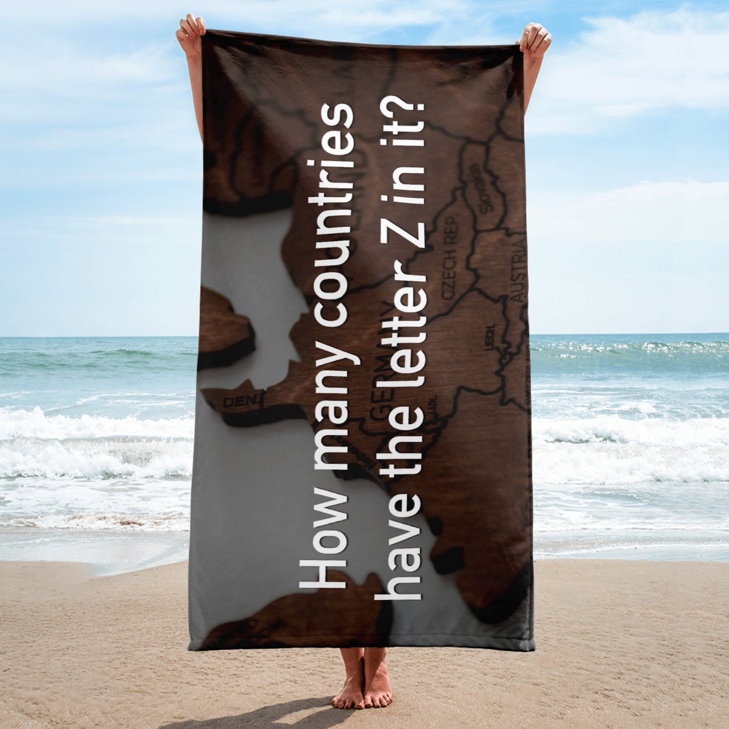 How Many Countries Have The Letter Z In It - Beach Towel