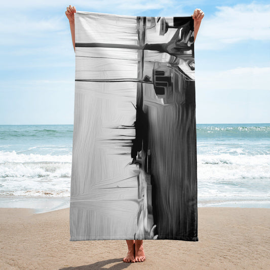 The Sleeping Yachts (at Night) - Beach Towel