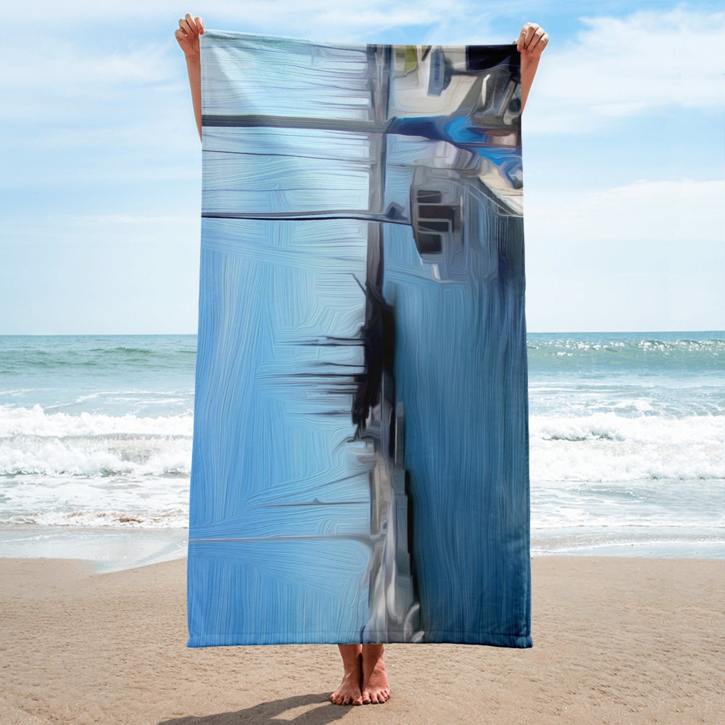 The Sleeping Yachts (at Morning) - Beach Towel