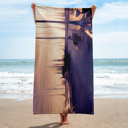 The Sleeping Yachts (at Sunset) - Beach Towel