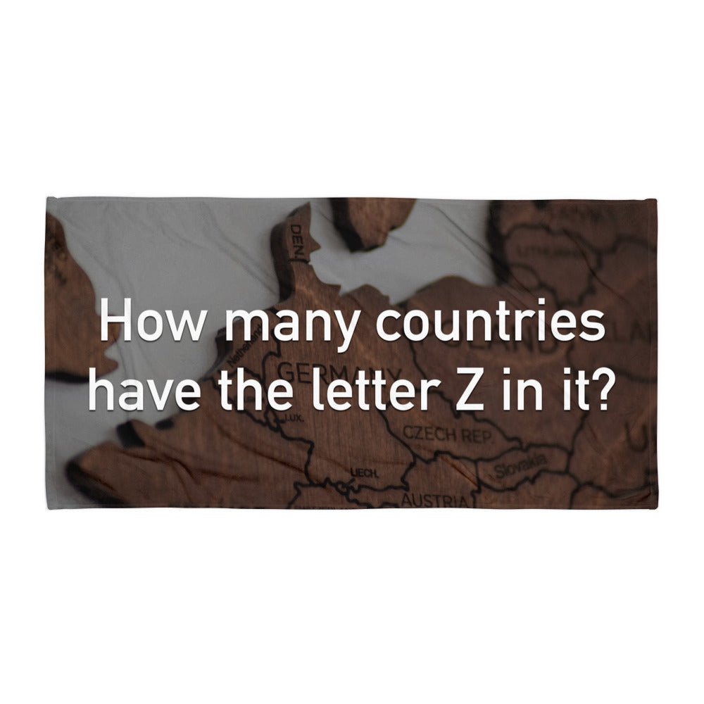 How Many Countries Have The Letter Z In It - Beach Towel