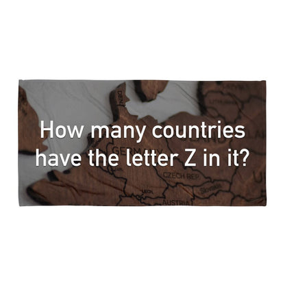 How Many Countries Have The Letter Z In It - Beach Towel