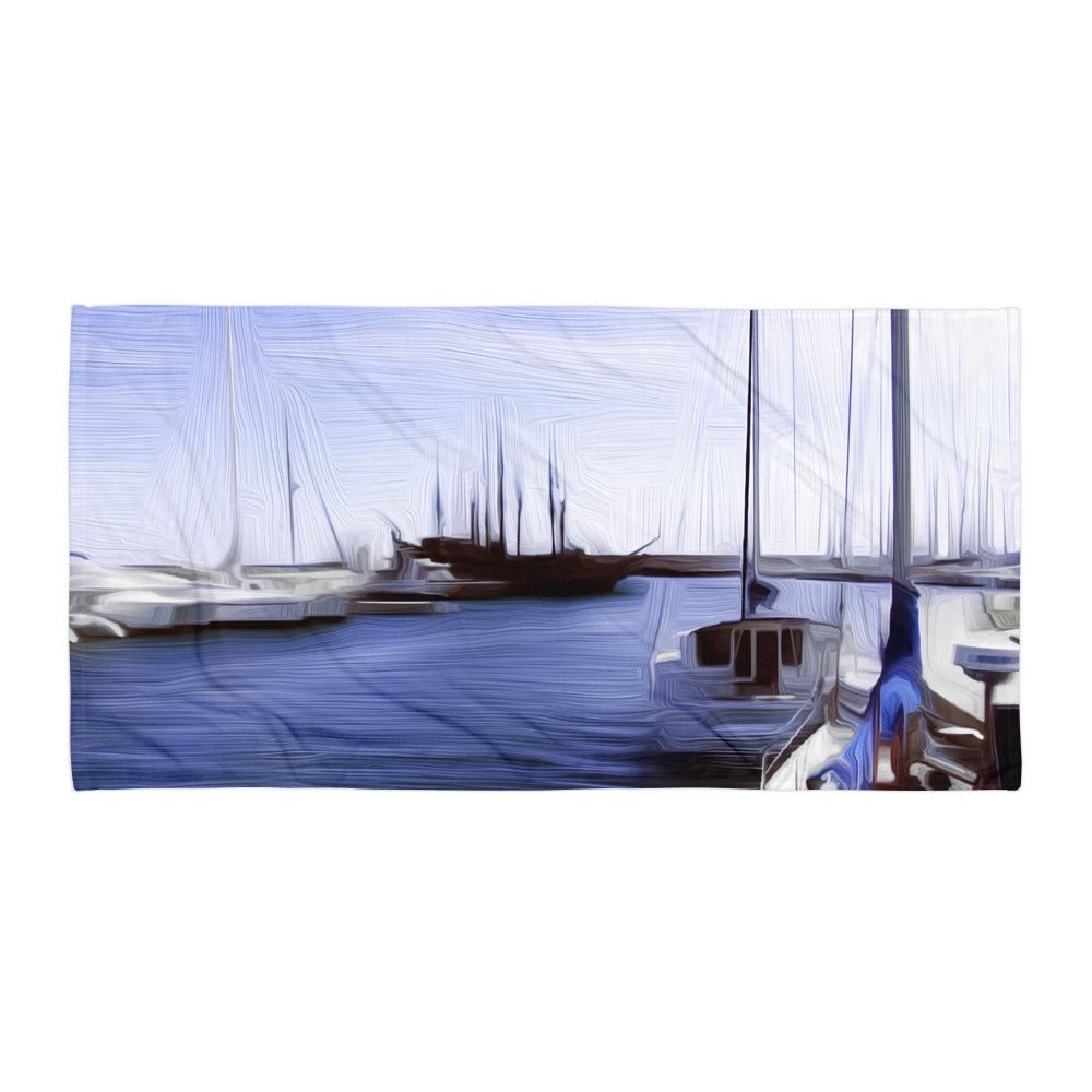 The Sleeping Yachts (at Afternoon) - Beach Towel