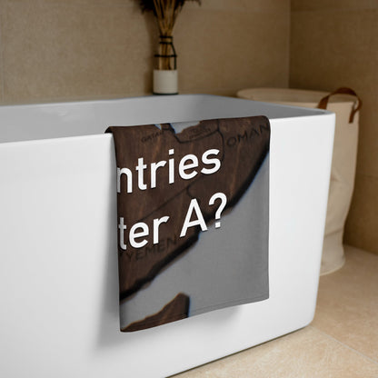 How Many Countries End With The Letter A - Beach Towel