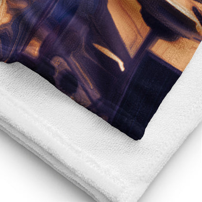 The Sleeping Yachts (at Sunset) - Beach Towel