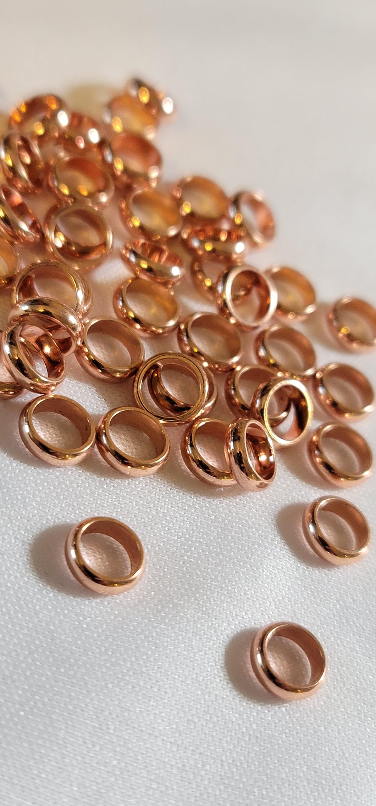 Bead It Wear It Love It | 10 Stainless Steel Hair Beads for Locs & Braids (Copper, 4mm)
