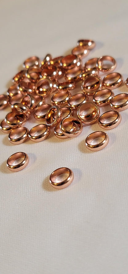 Bead It Wear It Love It | 10 Stainless Steel Hair Beads for Locs & Braids (Copper, 4mm)