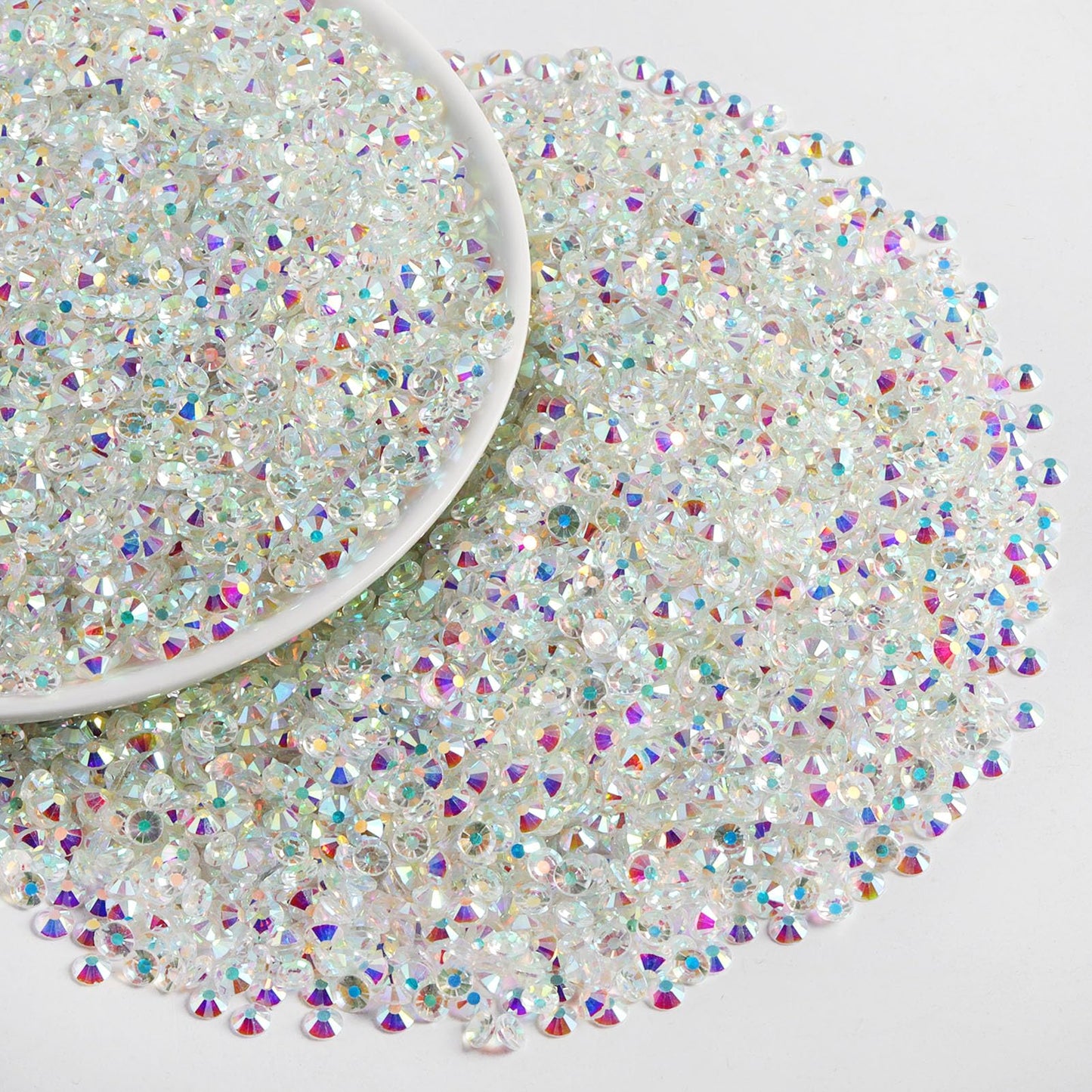 Beadsland Flatback Rhinestones Bulk 14400pcs Crystal AB SS10 2.7-2.9mm