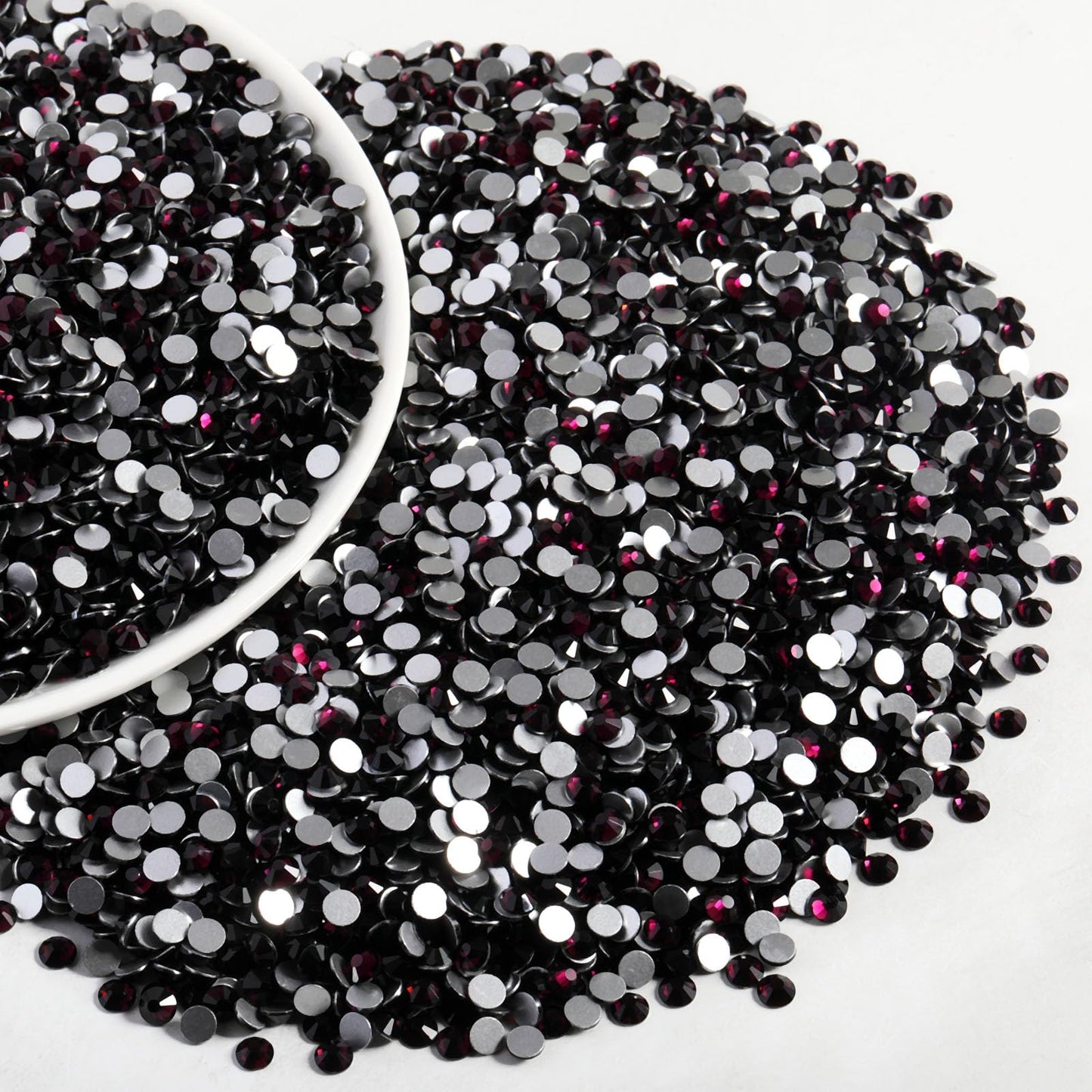 Beadsland Burgundy Rhinestones SS10 2.7-2.9mm Bulk 14400pcs for Nails & Crafts