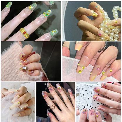 Beadsland Flatback Rhinestones Bulk – 14,400 Yellow Citrine SS6 1.9-2.1mm for Nails, Crafts & DIY