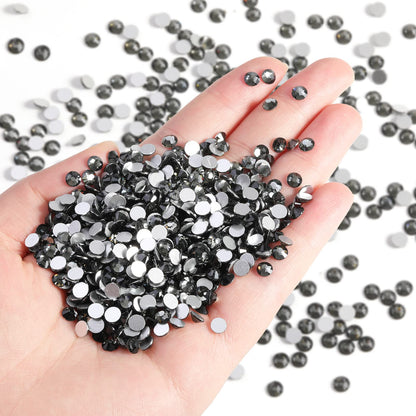 Beadsland Flatback Rhinestones Bulk – 14,400 Gray SS10 2.7-2.9mm for Nails & DIY