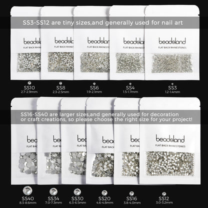 BEADSLAND Beadsland Flat Back Crystal Rhinestones – Purple Velvet 10mm SS50 (144pcs) for Nail Art & Crafts