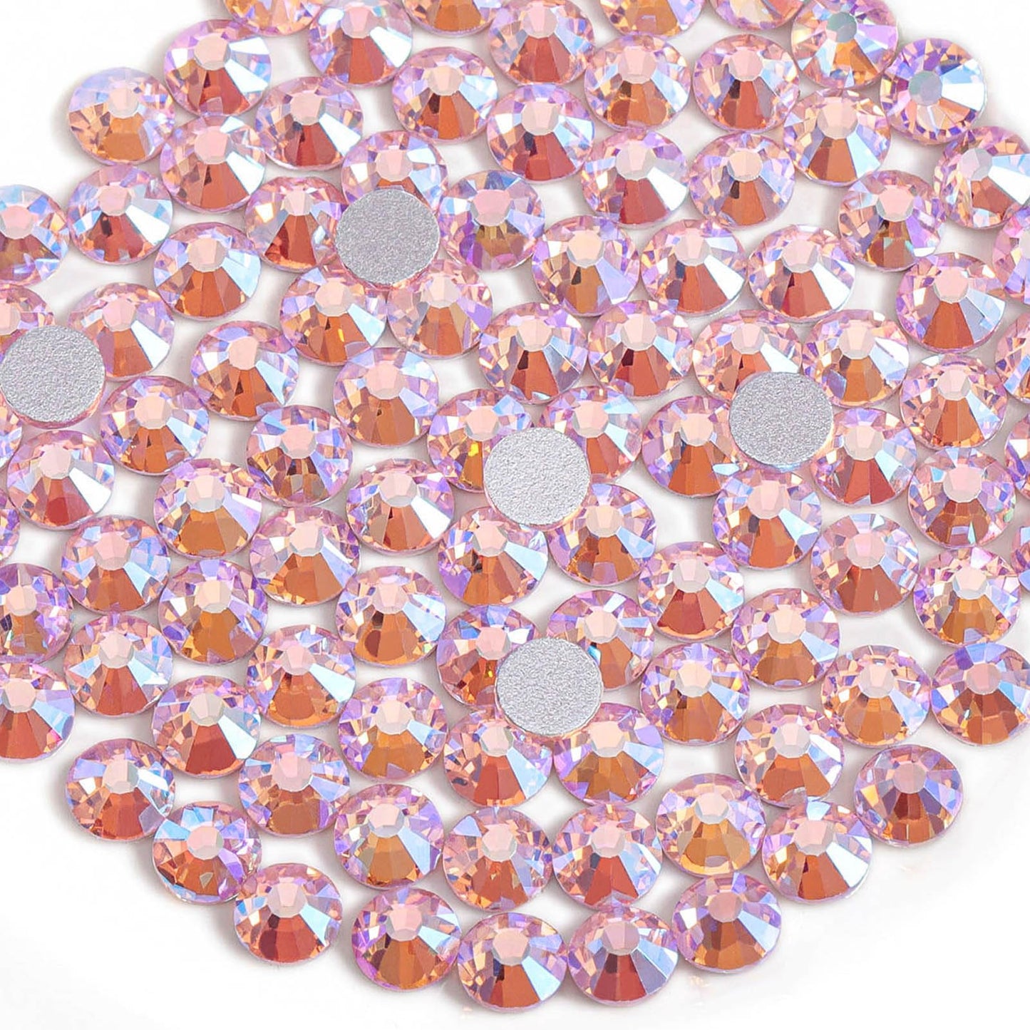 Beadsland 2880 Light Pink AB Flat Back Rhinestones SS16 3.8-4.0mm for Nail Art & Crafts