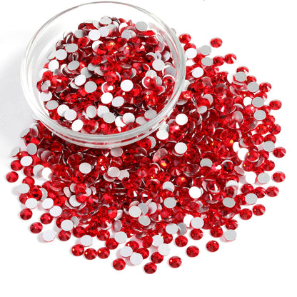 BEADSLAND Flatback Rhinestones Bulk SS8 Light Siam 2.3-2.5mm – 14,400 pcs
