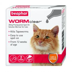 Beaphar WORMclear Spot-On for Cats, 2tmnt