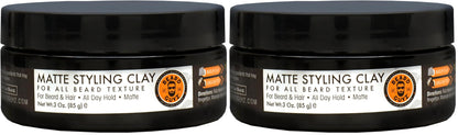 Beard Guyz Matte Styling Clay (Pack of 2) | Natural Matte Hold for Beards