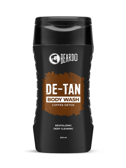 BEARDO LiveMoor De-Tan Body Wash for Men – 200ml | Coffee & Aloe, Deep Cleanse & Tan Removal