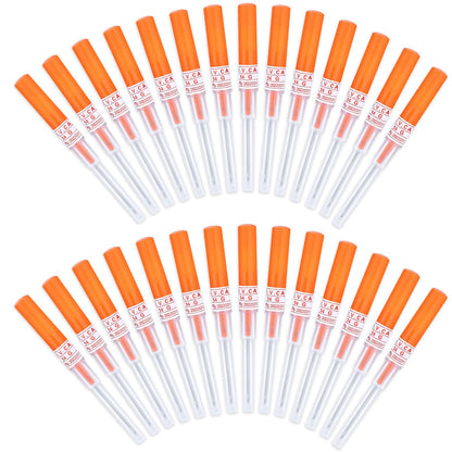 Beautidots 50Pcs Piercing Needles 14G-22G | Disposable Stainless Steel Catheter Needles for Ear, Nose & More