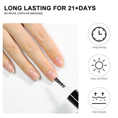 Beautilux Rubber Base Gel Coat 100ml — Clear 2-in-1 Base Coat & Rubber Base, 30s LED Cure