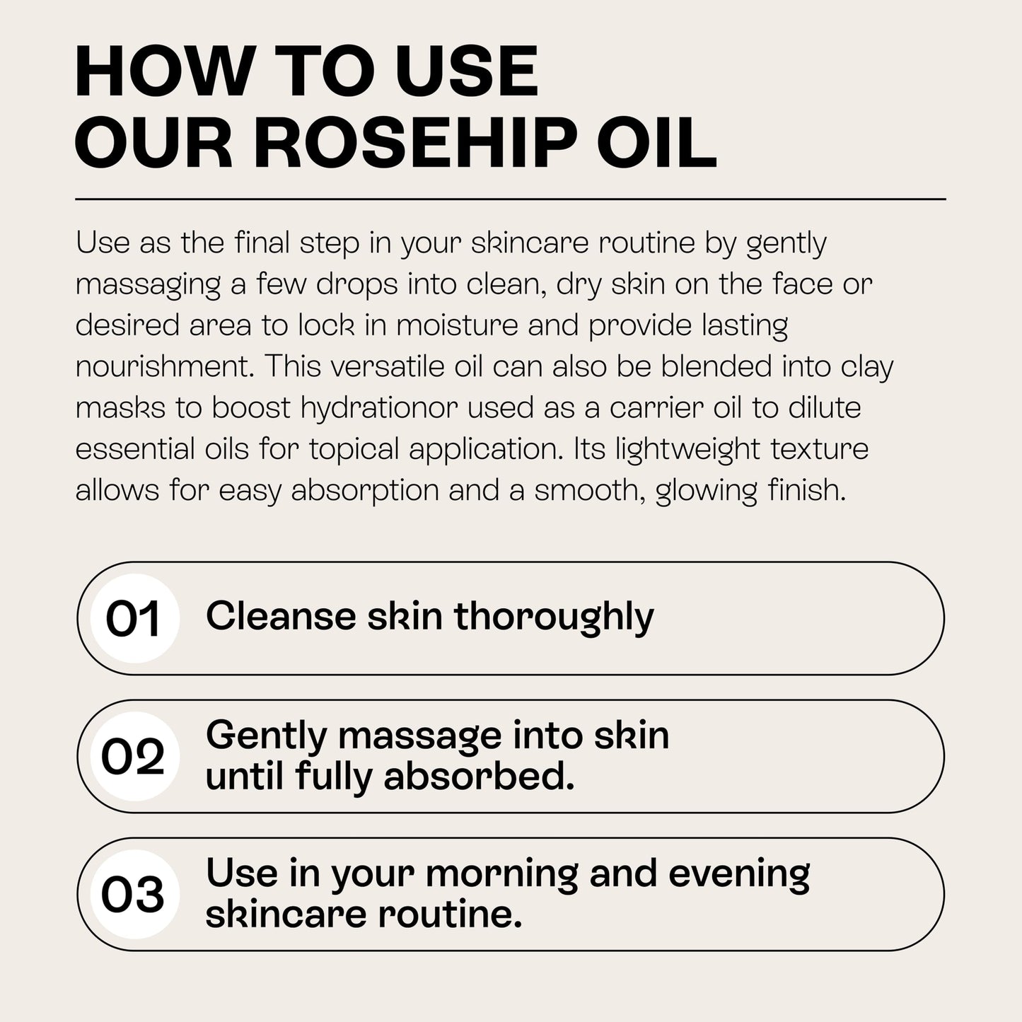 Beauts Rosehip Seed Oil – 100% Pure, Unrefined, 30 mL for Face, Skin & Hair
