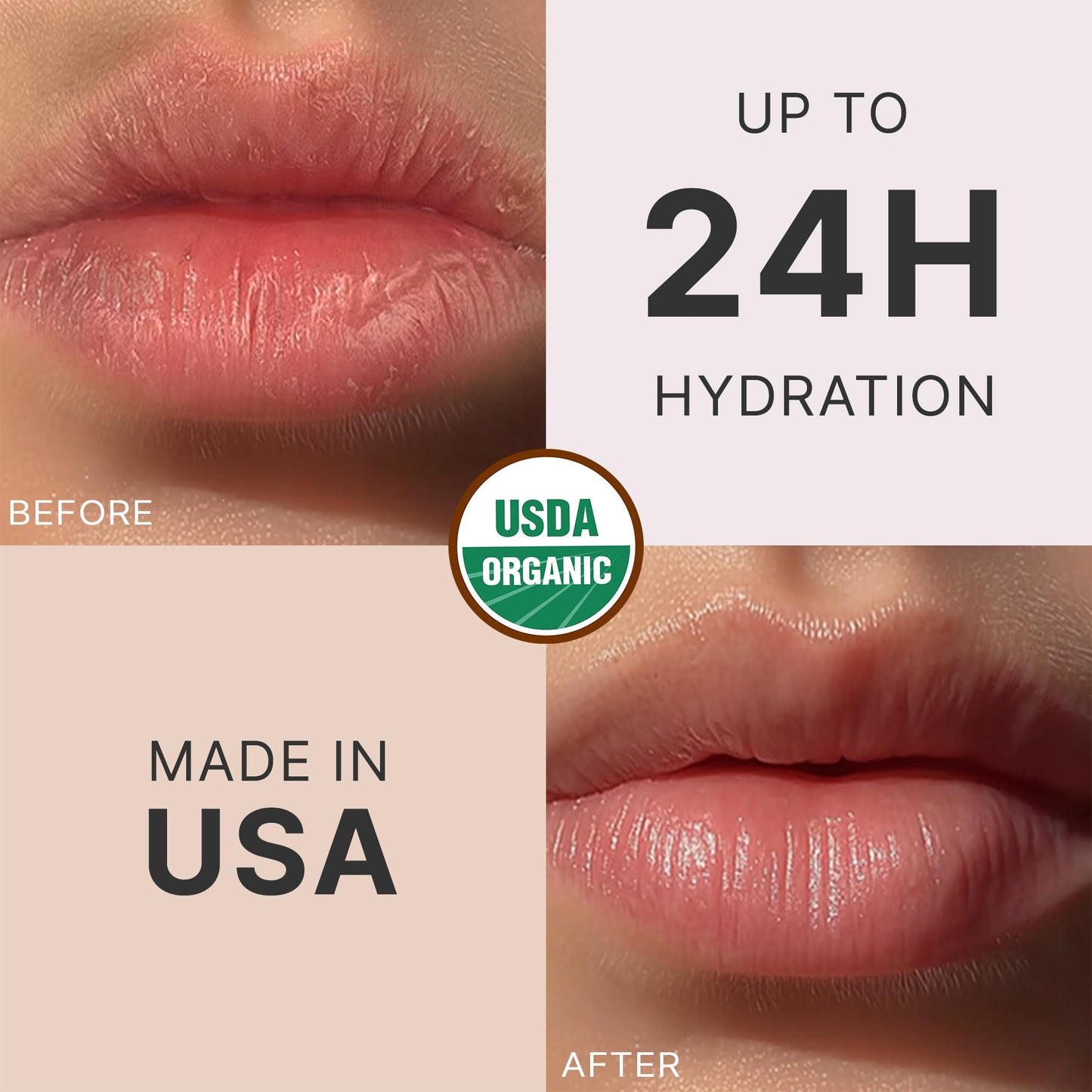 Beauty by Earth USDA Organic Lip Balm – USA Made Vanilla Beeswax Lip Balm