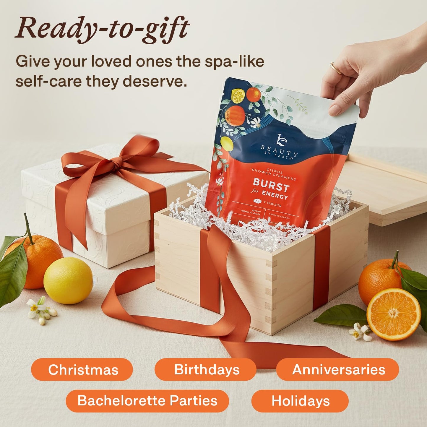 Beauty by Earth Shower Steamers Aromatherapy – USA Made Citrus Essential Oils | Long-Lasting Shower Bombs