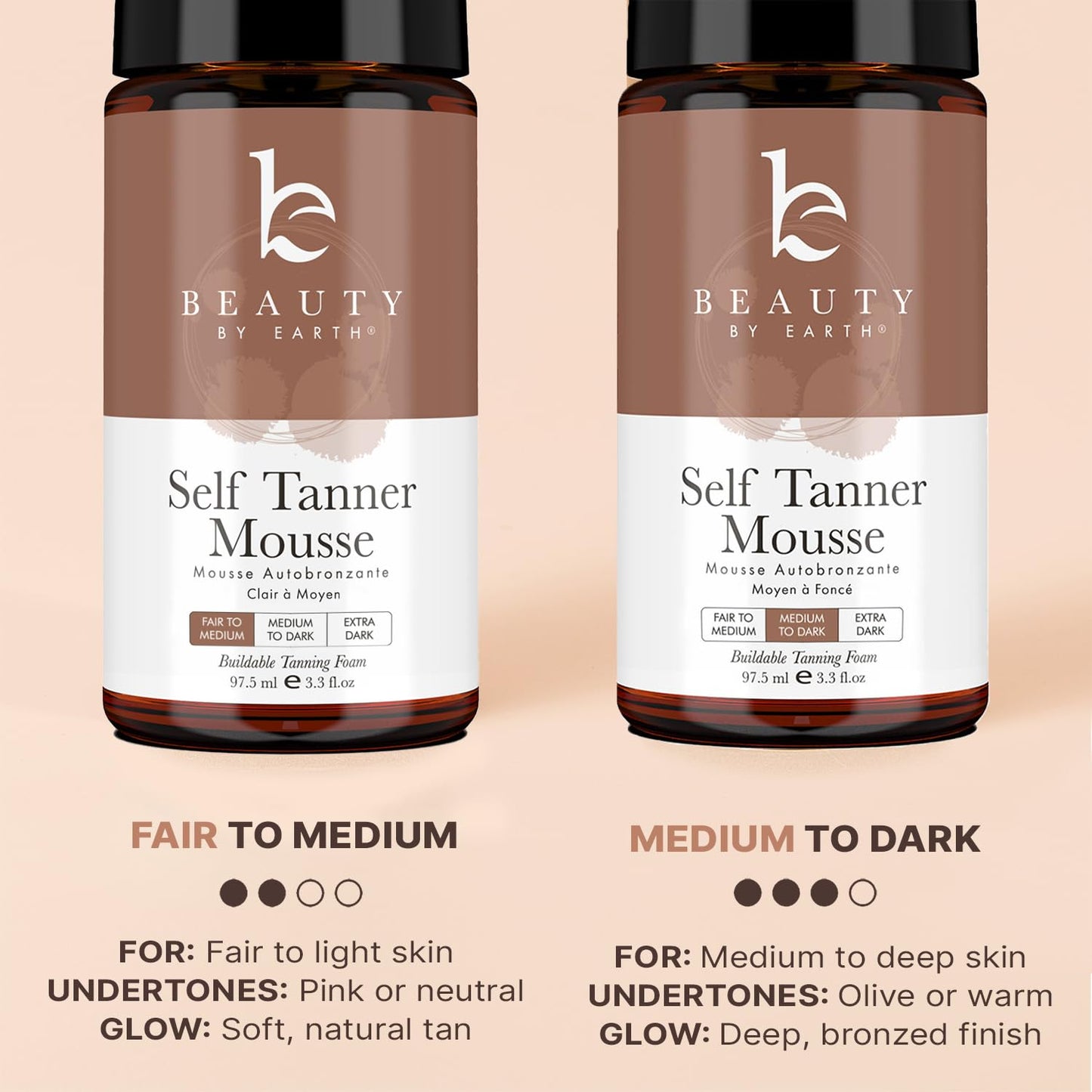 Self Tanner Mousse – USA Made with Natural & Organic Ingredients | Beauty by Earth