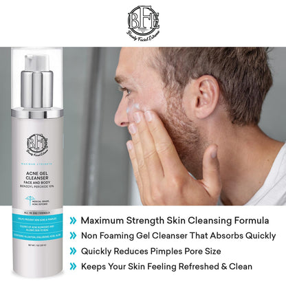 Beauty Facial Extreme Acne Face Wash 10% Benzoyl Peroxide – Deep Cleansing for Oily Skin & Breakouts