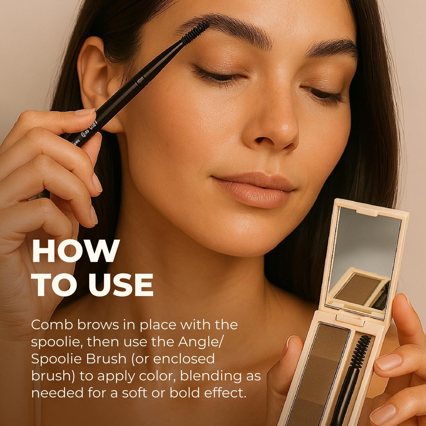 Beauty For Real Brow Max Ombre Powder Deep | Long-Wear, Vegan, Cruelty-Free & Paraben-Free