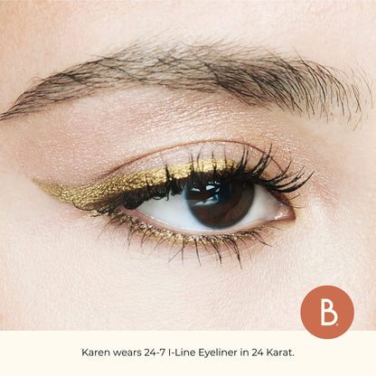 Beauty For Real I-Line 24-7 Eyeliner, 24 Karat Gold – Waterproof Gel