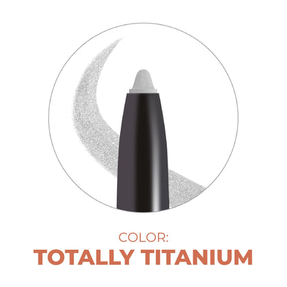 Beauty For Real I-Line 24-7 Eyeliner - Totally Titanium Silver | Waterproof Gel, Safe for Sensitive Eyes | 0.01 oz