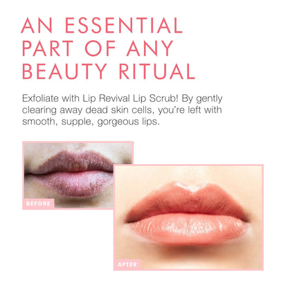 Beauty For Real Lip Revival Orange Spice – Exfoliating Sugar Lip Scrub, Organic & Vegan, 0.15 oz