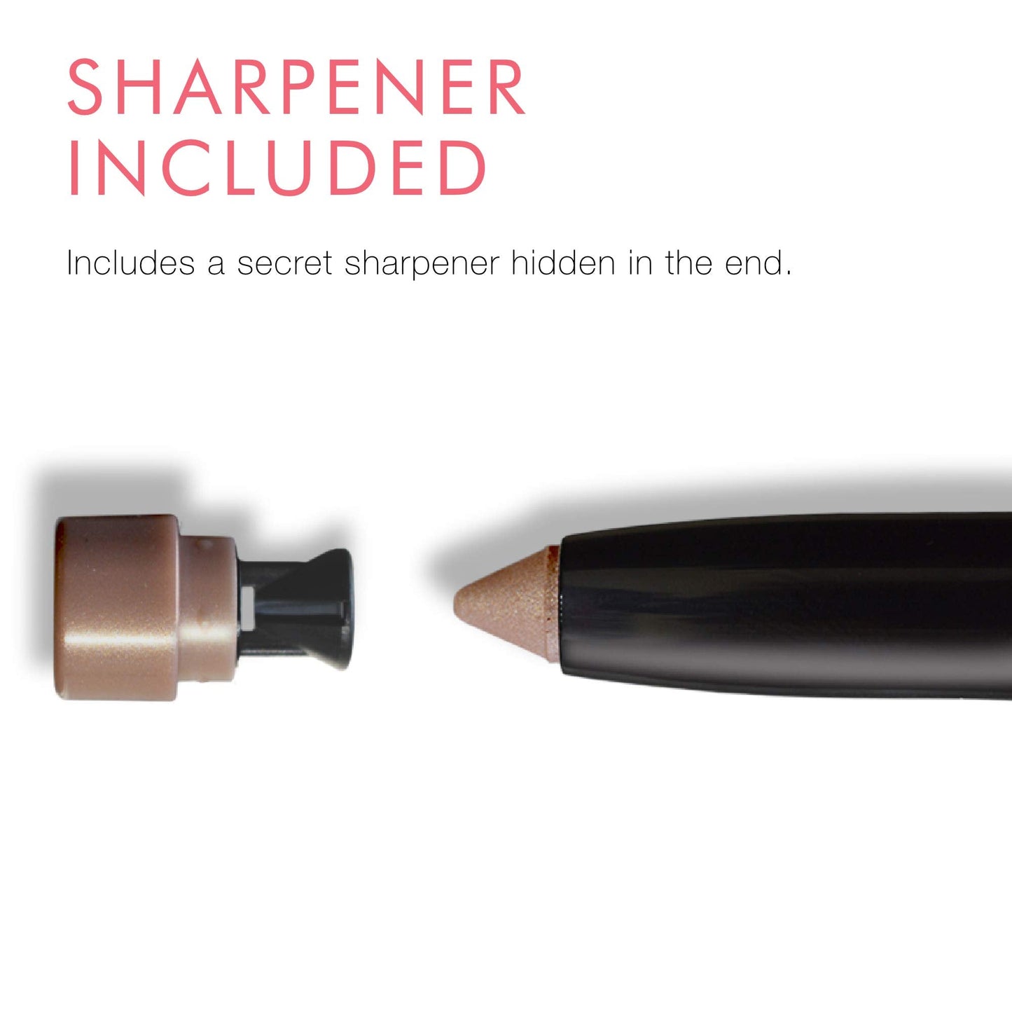 Beauty For Real Shadow Stx Midnight Marathon - Universal Topaz Caramel Shimmer, Waterproof Cream-to-Powder Eyeshadow Stick
