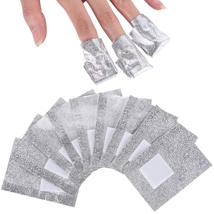 Beauty Max 600 PCS Nail Foil Wraps with Soak-off Cotton Pads for Gel Polish Removal