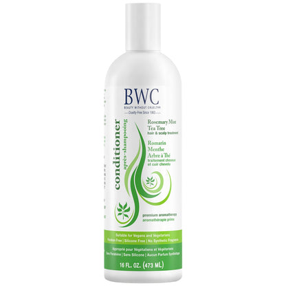 Beauty Without Cruelty Rosemary Mint Tea Tree Conditioner – Aromatherapy Hair & Scalp Treatment, 16 oz