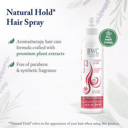 Beauty Without Cruelty Natural Hold Hair Spray – Non-Aerosol, Vegan & Cruelty-Free, 8.5 oz