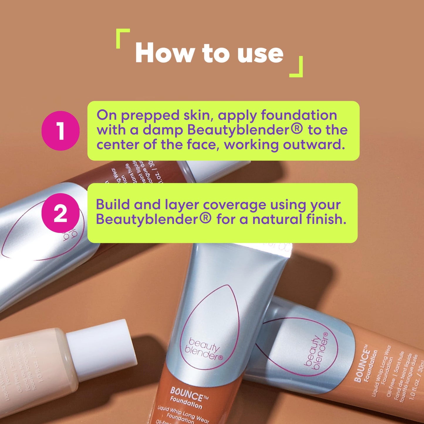 Beautyblender Bounce Liquid Whip Foundation 4.75 N Deep Mocha – Full Coverage, Natural Matte, Oil-Free, 24-Hour Wear