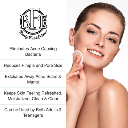 Beauty Facial Extreme Acne Treatment Pads – Clear Pimples, Oily Skin & Pores