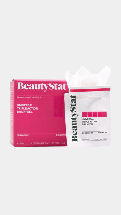 BeautyStat Triple Action One-Step Daily Exfoliating Peel Pad — Uneven Tone & Texture, Enlarged Pores (Made in USA)